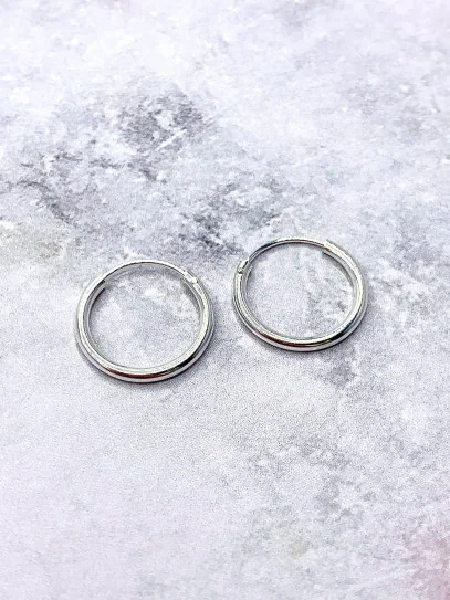 'Basic' earrings (15mm x Sterling Silver)
