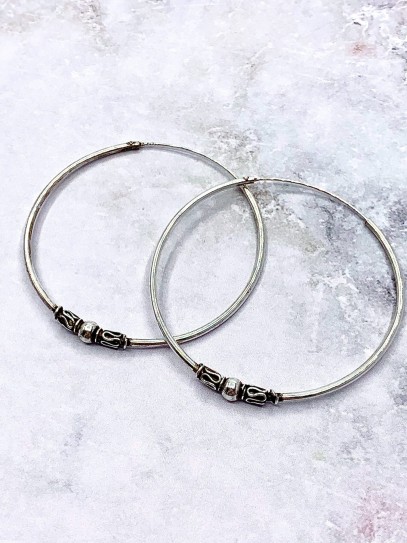 Bali 'Canggu' earrings (45mm x Sterling Silver)