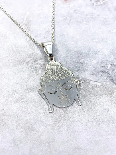 Silver 'Kantha' necklace