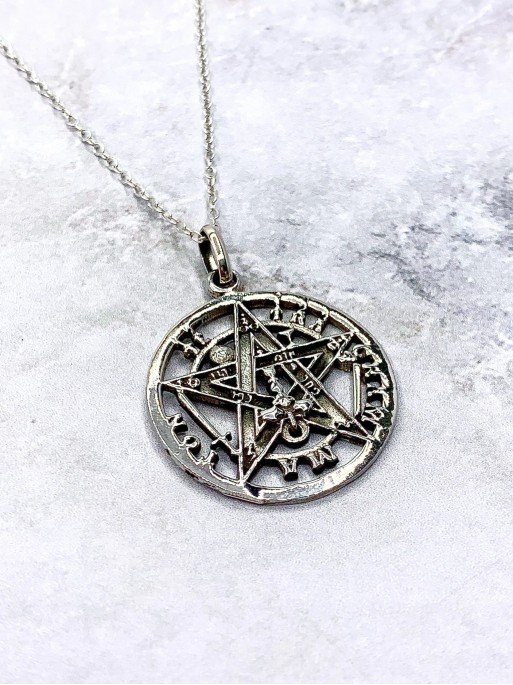 Silver 'Tetragrammaton' necklace