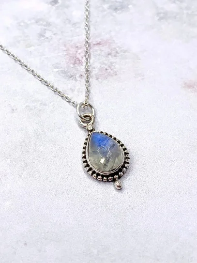 Moonstone 'Bali tear' necklace