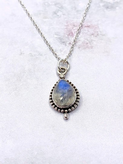 Collar 'Bali tear' de Piedra luna