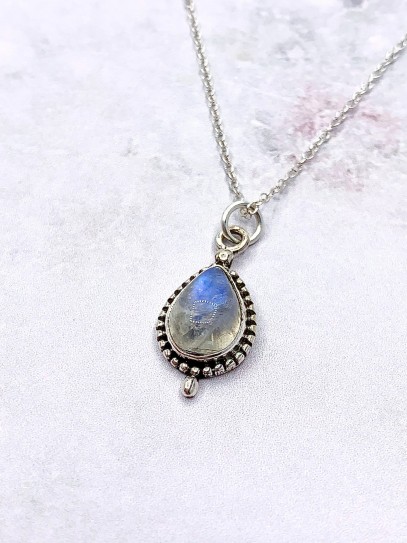 Collar 'Bali tear' de Piedra luna