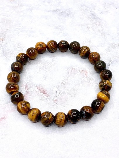 Polsera 'Asha' d'Ull de Tigre 8mm | Protecció i sort