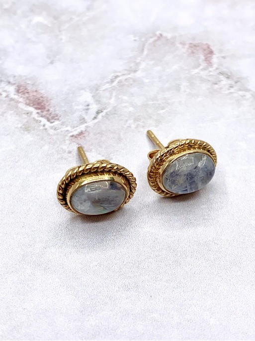 24k gold and Moonstone 'Naisha' earrings