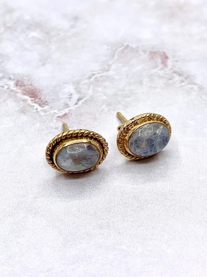 24k gold and Moonstone 'Naisha' earrings