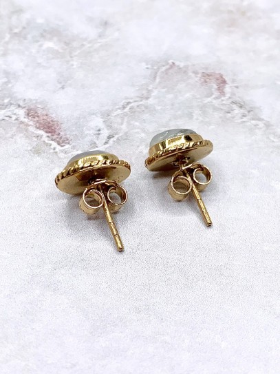 24k gold and Moonstone 'Naisha' earrings