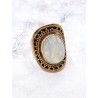 Anillo 'Carolina' oro 24k y Piedra luna