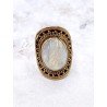 Anillo 'Carolina' oro 24k y Piedra luna