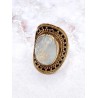 Anillo 'Carolina' oro 24k y Piedra luna
