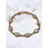 Pulsera 'Carolina' oro 24k y Piedra luna | Intuición