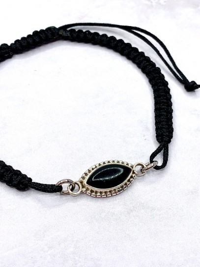Onyx 'Navani' bracelet (macrame)