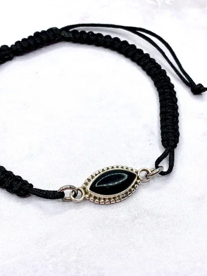 Polsera 'Navani' d'Ònix (macramé)