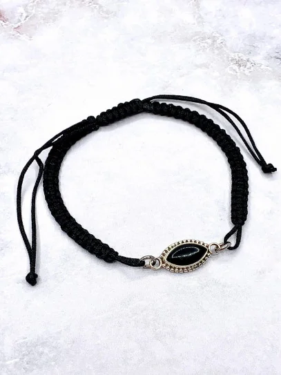 Polsera 'Navani' d'Ònix (macramé)