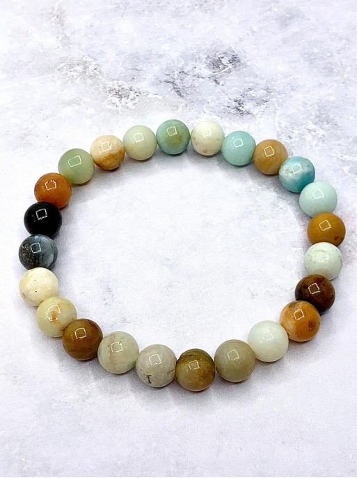 Polsera 'Asha' d'Amazonita 8mm | Força i claredat