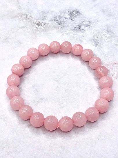 Polsera 'Asha' de Quars rosa 8mm | Amor i tendresa