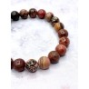 Rhodonite 'Asha' bracelet 8mm | Friendship and love