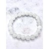 White Quartz 'Asha' bracelet 8mm | Health and cleaning