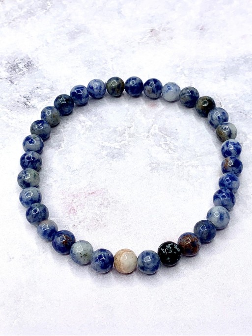 Pulsera 'Asha' de Sodalita 6mm | Inteligencia y estudios