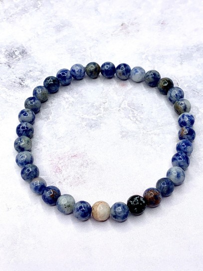 Pulsera 'Asha' de Sodalita 6mm | Inteligencia y estudios