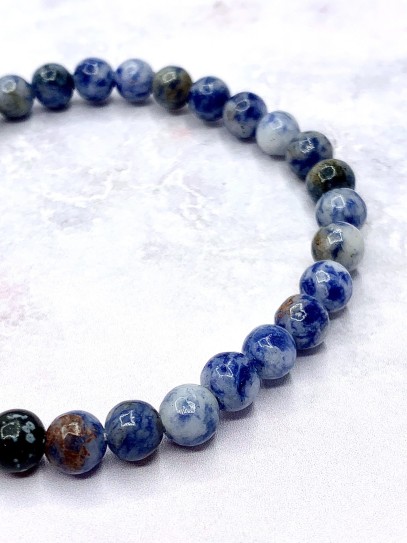 Pulsera 'Asha' de Sodalita 6mm | Inteligencia y estudios
