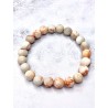 White streaked Onyx 'Asha' bracelet 8mm | Protection and purification