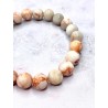 White streaked Onyx 'Asha' bracelet 8mm | Protection and purification