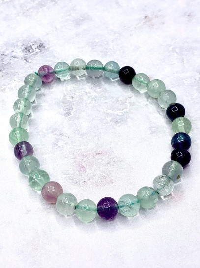 Polsera 'Asha' de Fluorita 6mm | Intuïció i espiritualitat