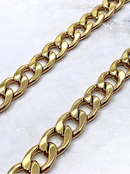 Gold chain (1.2 cm x 316L Stainless Steel)