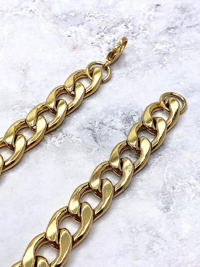 Gold chain (1.2 cm x 316L Stainless Steel)