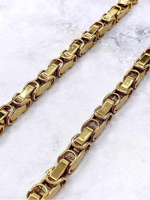 Cadena 'Ramsés' dorada (Acero Inoxidable 316L)