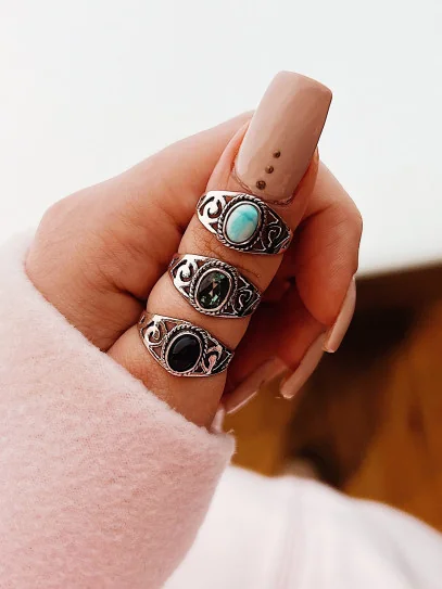 Anillo 'Ethnic' de Larimar