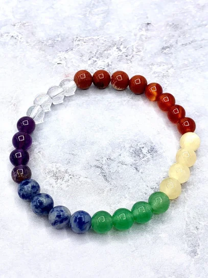 Pulsera 'Asha' de los Chakras 6mm | Equilibrio, limpieza y desbloquea