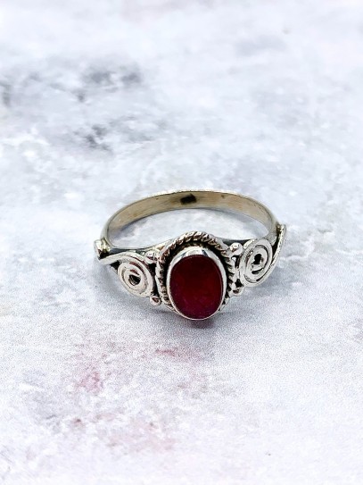 Anillo 'Anahí' de Rubí