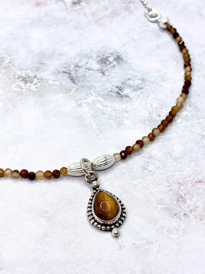 Tiger's Eye 'Kavita' necklace