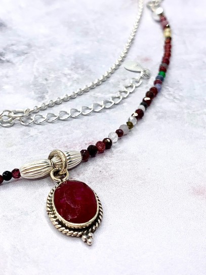 Ruby 'Edha' necklace