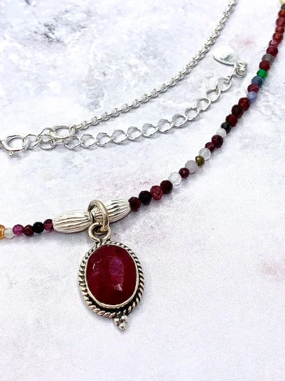 Ruby 'Edha' necklace