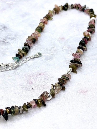 Collar 'Ishara' de Turmalina multicolor