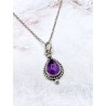 Amethyst 'Bali tear' necklace