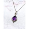 Amethyst 'Bali tear' necklace