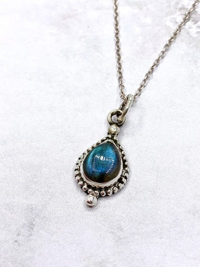 Collaret 'Bali tear' de Labradorita