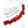 Collar 'Akshi' de Coral rojo