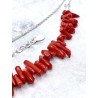 Collar 'Akshi' de Coral rojo