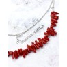 Collar 'Akshi' de Coral rojo