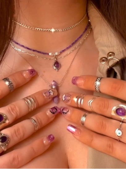 Amethyst 'Kalinda' necklace