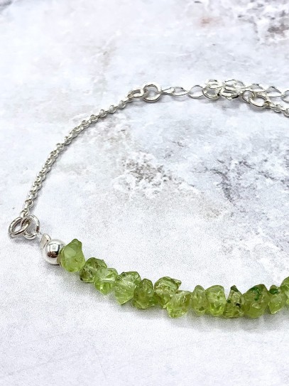 Pulsera 'Damini' de Olivina (Peridoto)