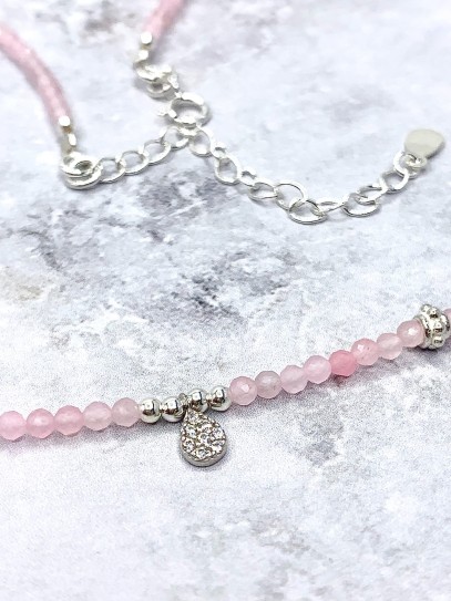 Collaret 'Áine' de Quars rosa