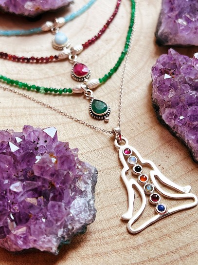 Silver 'Amisha' necklace