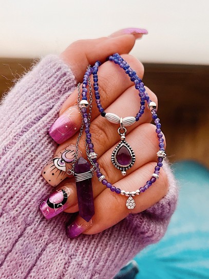 Amethyst 'Krisha' necklace