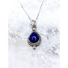 Lapis lazuli 'Bali tear' necklace